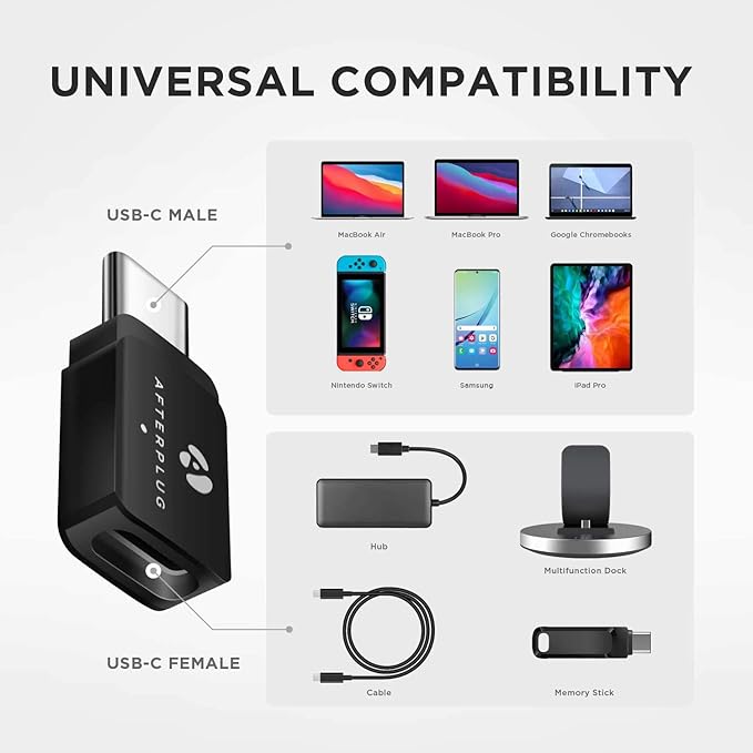USB C Extension Adapter, USB-C Male to Female, Thunderbolt 3/4/5 Extender, 80Gbps, 8K@60Hz Video, 240W PD (2-Pack), Black