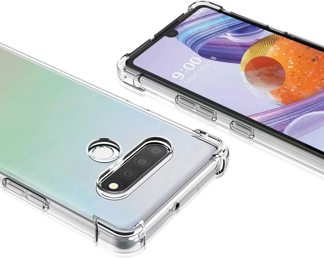 Osophter Clear Transparent Case for LG Stylo 6, Reinforced Corners, TPU Shock-Absorption Flexible Cover.
