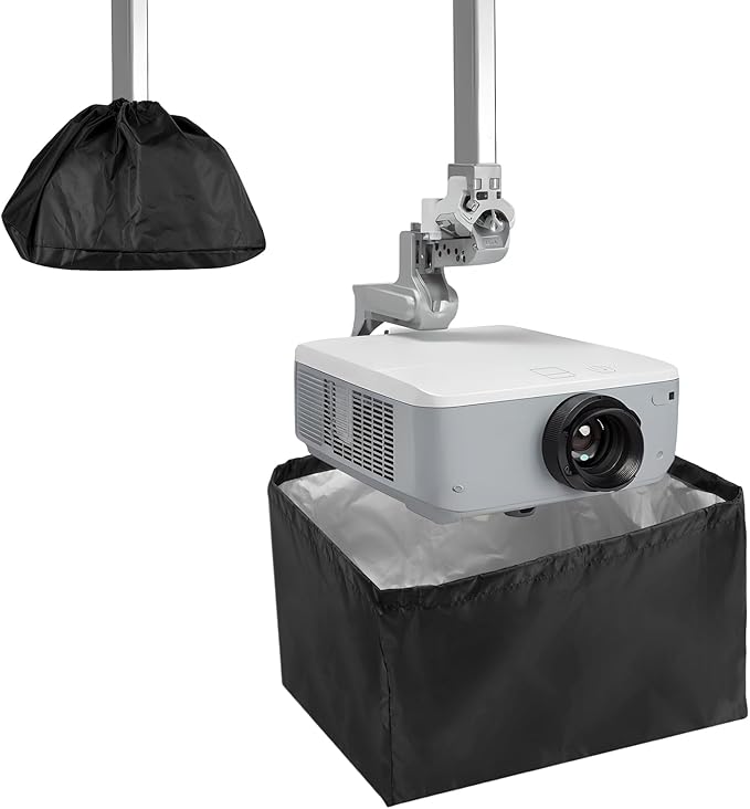 Projector Cover, Mini Projector Cover Is Made Of Uv-Resistant Oxford Cloth, Projector Dust shield Is Suitable For Ceiling Mounted And Outdoor (13.7x13.7x8.6in)