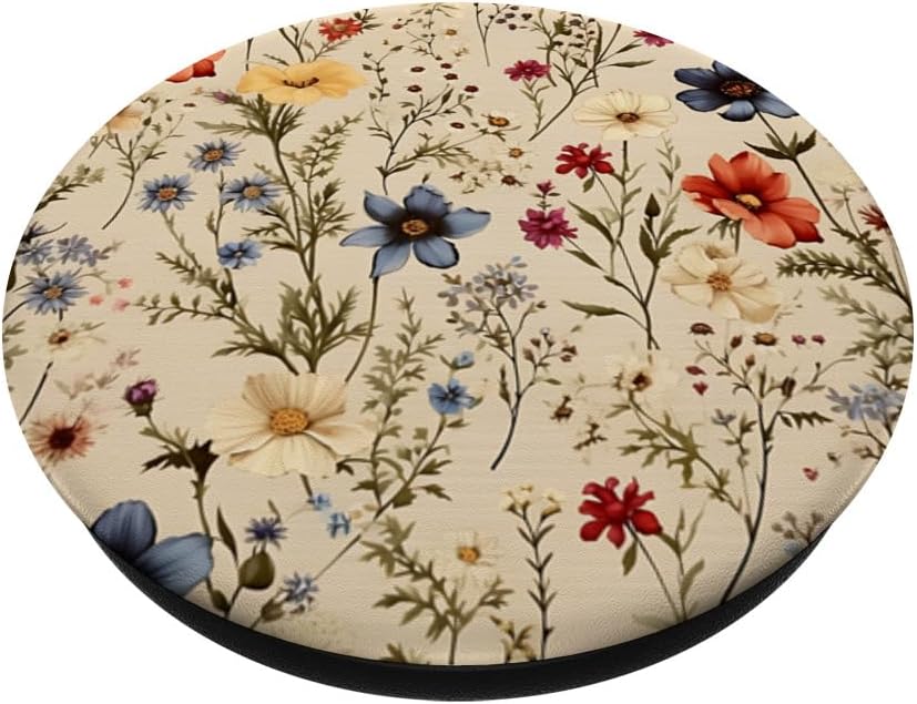 PopSockets Adhesive PopGrip - Mixed Flower Bouquet Floral Pattern Wildflowers