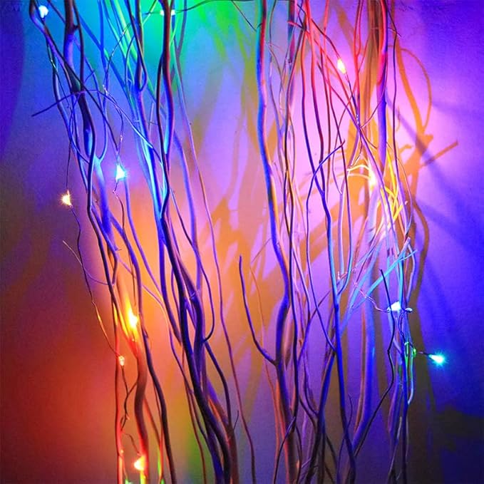 Fairy Lights CR2032 Battery Operated,6.6Ft/2Meter 20 LEDs Micro Silver Wire String Lights for Bedroom Christmas Party Wedding Decoration (Multi-Colour, 6 Pack)