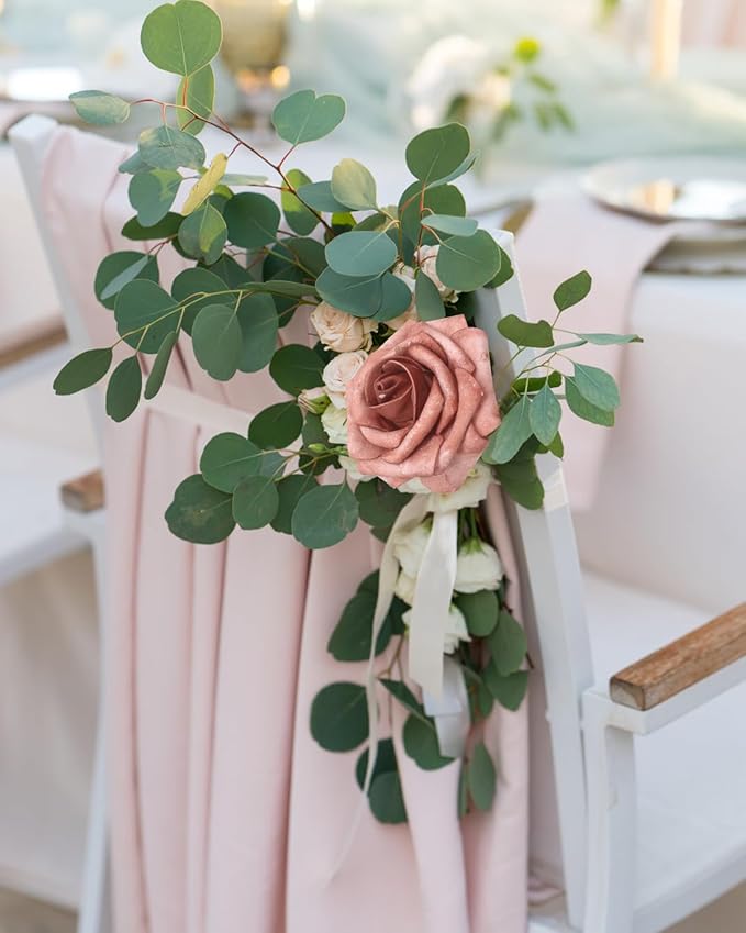 JOYLEX 100PCS Warm Taupe Artificial Flowers Realistic Roses, Real Looking Fake Roses with Stem for DIY Wedding Bouquets Centerpieces Bridal Shower Party Home Romantic Decorations (Warm Taupe, 100pcs)