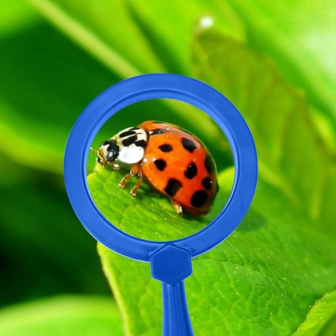 Kids Jumbo Magnifying Glass with Stand- 6 Pieces,Ages 3+, Easy Grasp Primary Science Magnifiers with Stand,Science Classroom Accessories, Teacher Supplies, Observation Toys for Kids