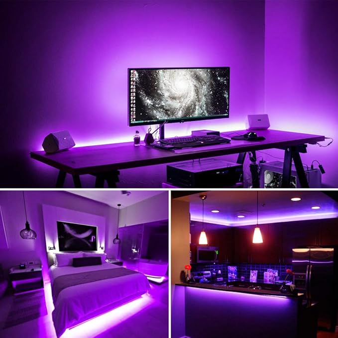 20ft LED Black Light Strip Kit,360 Units,12V Flexible Blacklight Fixtures, 6m LED Ribbon for Indoor Home Bedroom Decoration Fluorescent Dance Party,Non-Waterproof