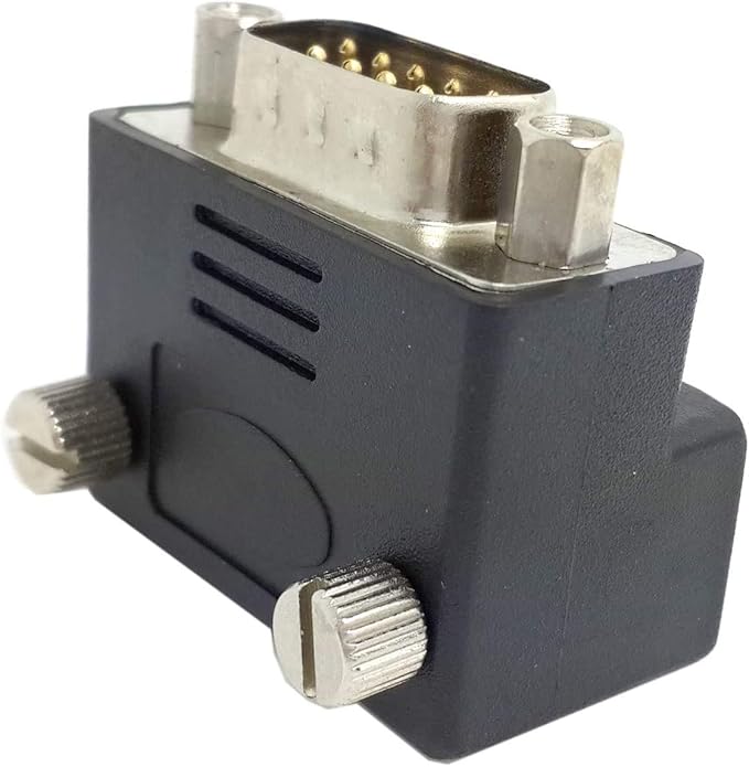 Toptekits DB9 Male to Female Adapter 90 Degree Downward, RS232 DB9 Pin Male to Female 90 Degree Changer Coupler Adapte Connector