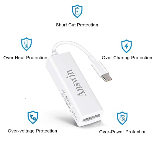 Mag-Safe to USB C Adapter 3-in-1 Mag-Safe 1 & 2 Adapter & USB C PD & QC USB (Charing Only) for iPhone 15 Series, M1/M2 MacBook, MacBook Air and More USB-C Devices