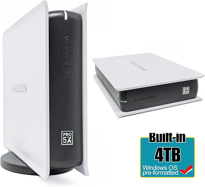 Avolusion PRO-5X Series 4TB USB 3.0 External Hard Drive for WindowsOS Desktop PC/Laptop (White) (Renewed)