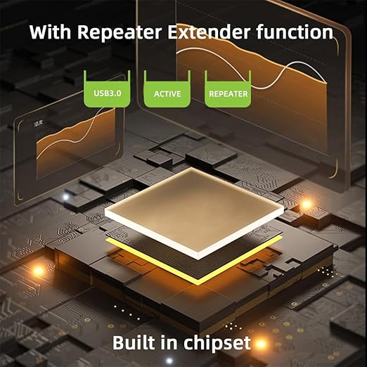 cablecc Active Repeater USB 3.0 Adapter Type-A Female to Type-A Female Extender with Chipset for Camera Printer Computer