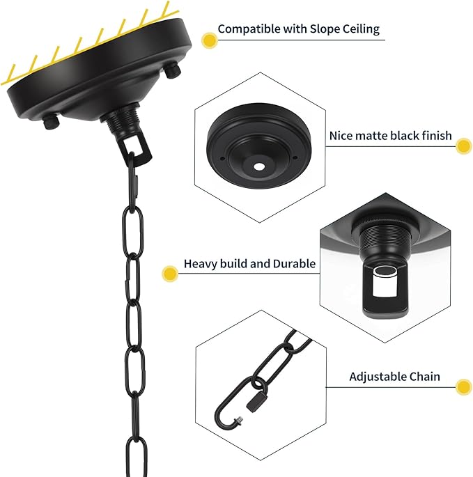 5.16Inch Light Canopy Kit, Ceiling Plate for Chandelier with Mounting Hardware, Iron Ceiling Canopy Kit for Pendant Light, Easy to Install
