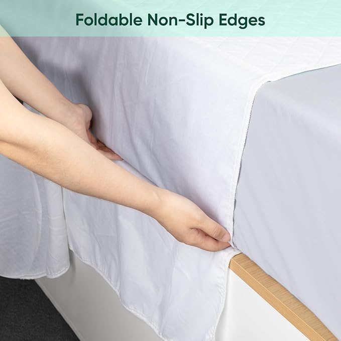 Bed Pads Washable Waterproof, Full (54" x 36", Pack of 2) Incontinence Bed Pads & Pee Pads, Perfect for Kids, Adults and Elderly