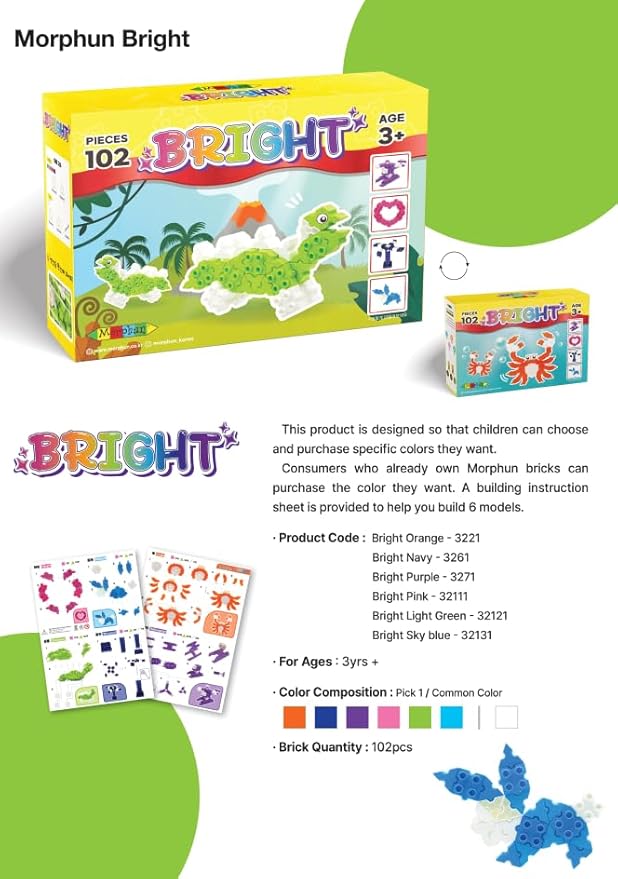 STEM Toys for Kids Ages 3 Bright 2025 | Educational Building Blocks Set | 102-Piece BPA-Free Plastic | Enhances Creativity & Fine Motor Skills | Includes Instruction Booklet - Pink