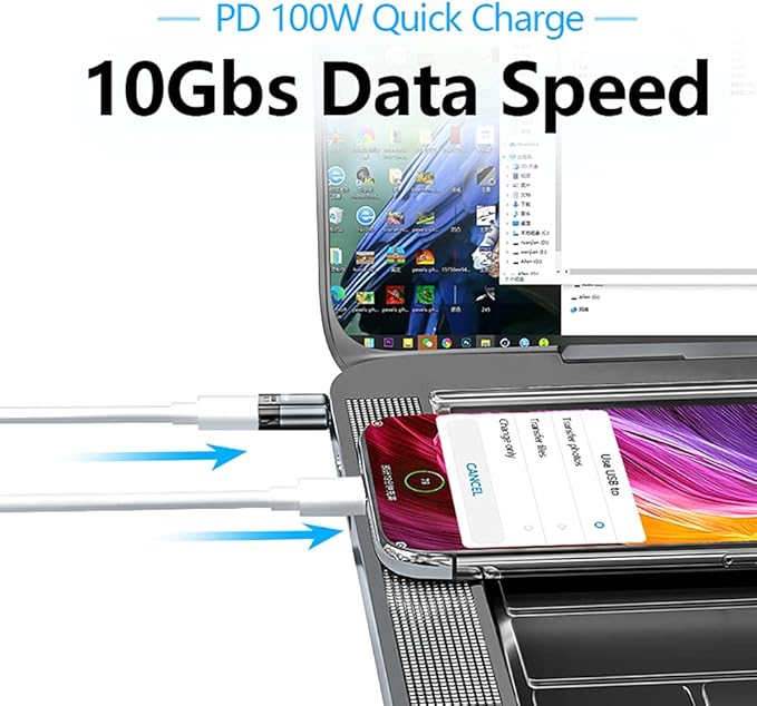 USB C Magnetic Adapter 24 pin Straight 2 Pack PD 100W Fast Charging 10Gbs Data Transfer USB3.1
