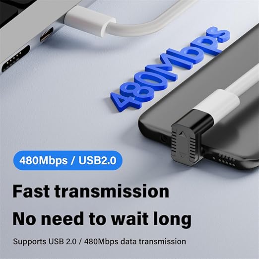 2 PCS USB C to Micro USB Charging Data Adapter Plug U Shaped Angle typeC Female to Micro USB Male 180 Degree U-Shaped Angle Down Connector 480Mbps 5V 2A for Mobile Phone. Tablet