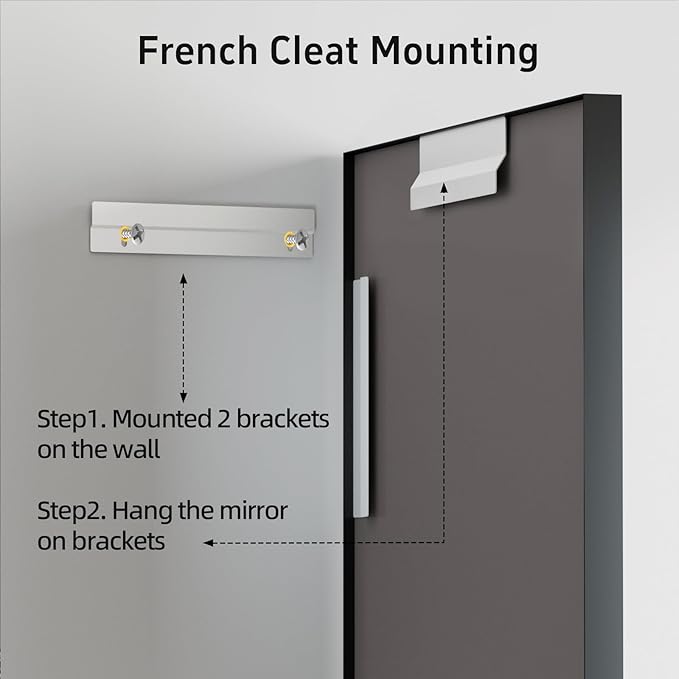 36”x 30” Black Bathroom Mirrors for Over Sink,Metal Framed Rectangle Mirrors, Tempered Glass, Black Wall Decor Mirror for Living Room Farmhouse Bedroom Entryway, (Horizontal/Vertical)
