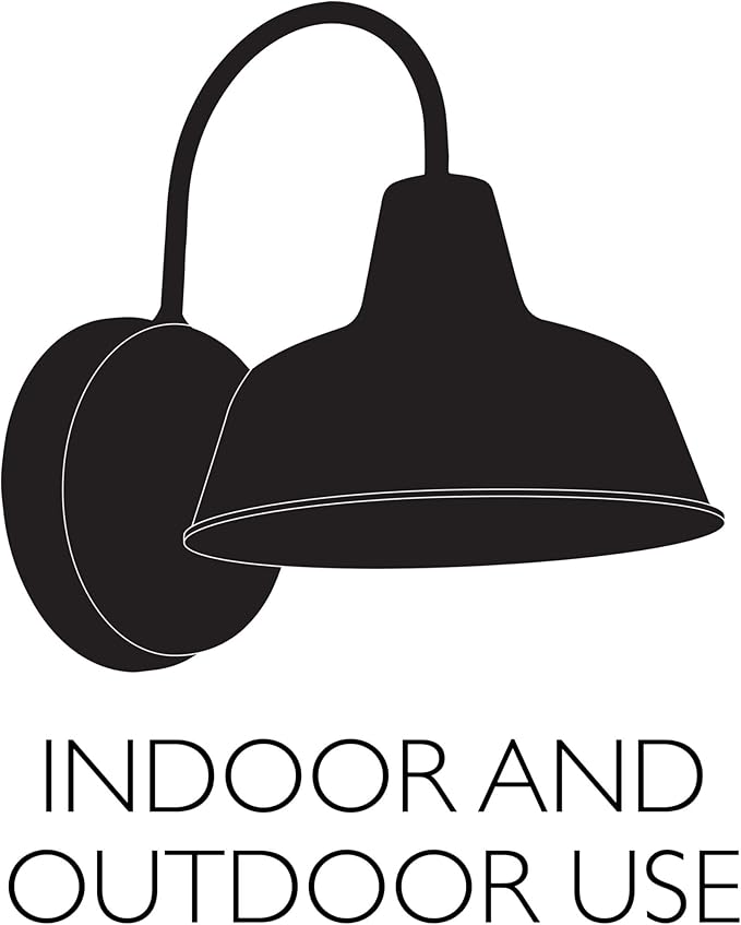 Mason Barn Light 1 Indoor/Outdoor Wall Mount Modern Industrial Farmhouse Design House Light for Patio, Garage, Bathroom, Office, Kitchen, 8 inch, Galvanized, 520965