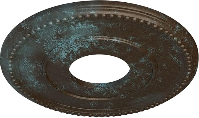 Ekena Millwork Bradford Ceiling Medallion, Bronze Blue Patina