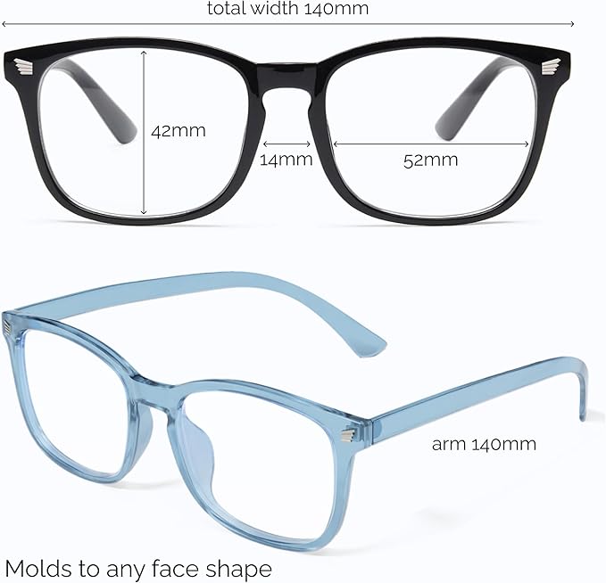 livho High Tech Blue Light Glasses - Advanced Blue Light Blocking Computer Glasses - Screen Fatigue & UV Protection