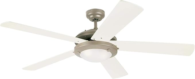 Westinghouse 7234100 Comet Indoor Ceiling Fan with Light, Brushed Pewter