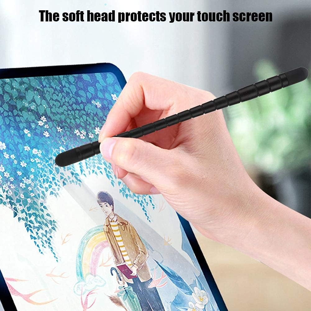 Junluck Black Double-Head Capacitive Stylus Pen for Touch Screen Phone and Tablet