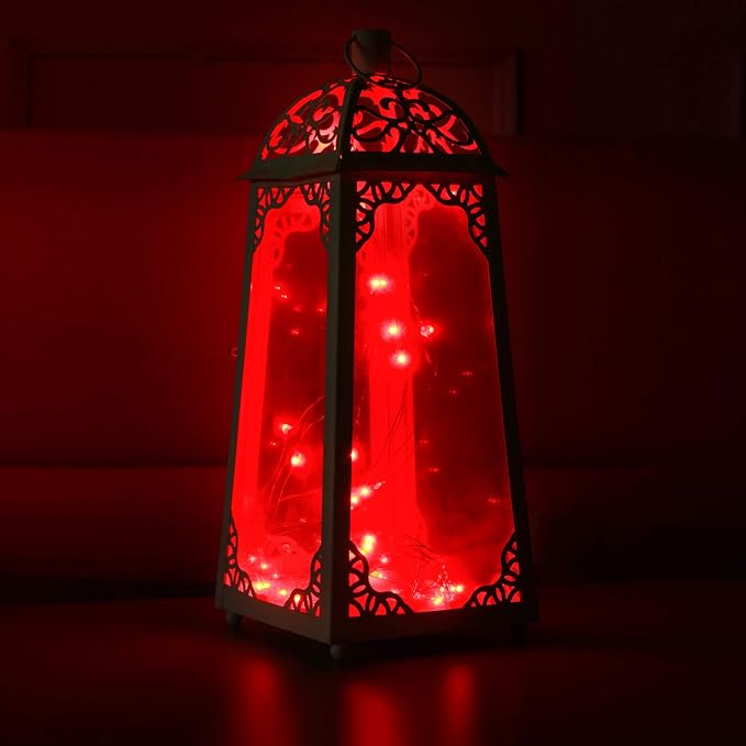Mikasol Fairy Lights Battery Operated, 4 Packs Mini 3*AAA Battery Powered Copper Wire Led Starry String Lights Firefly Lights for Bedroom, Christmas, Parties, Decoration (5m/16ft Red)