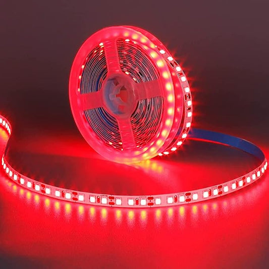 12V 5M/16.4ft LED Strip Light Red 600LEDs Flexible SMD2835 High Brightness No-Waterproof IP20 LED Tape Lights for Bedroom Christmas Party etc(No Power Supply)