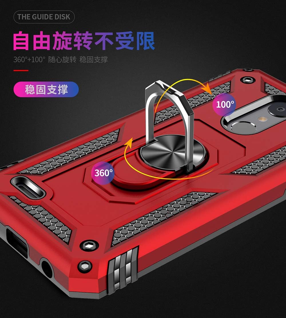 LG K8 2018 Case, 360 Degree Rotating Ring Holder Kickstand Case for LG K Series K9 2018 / K8+ 2018 / LMX210CM Fortune 2