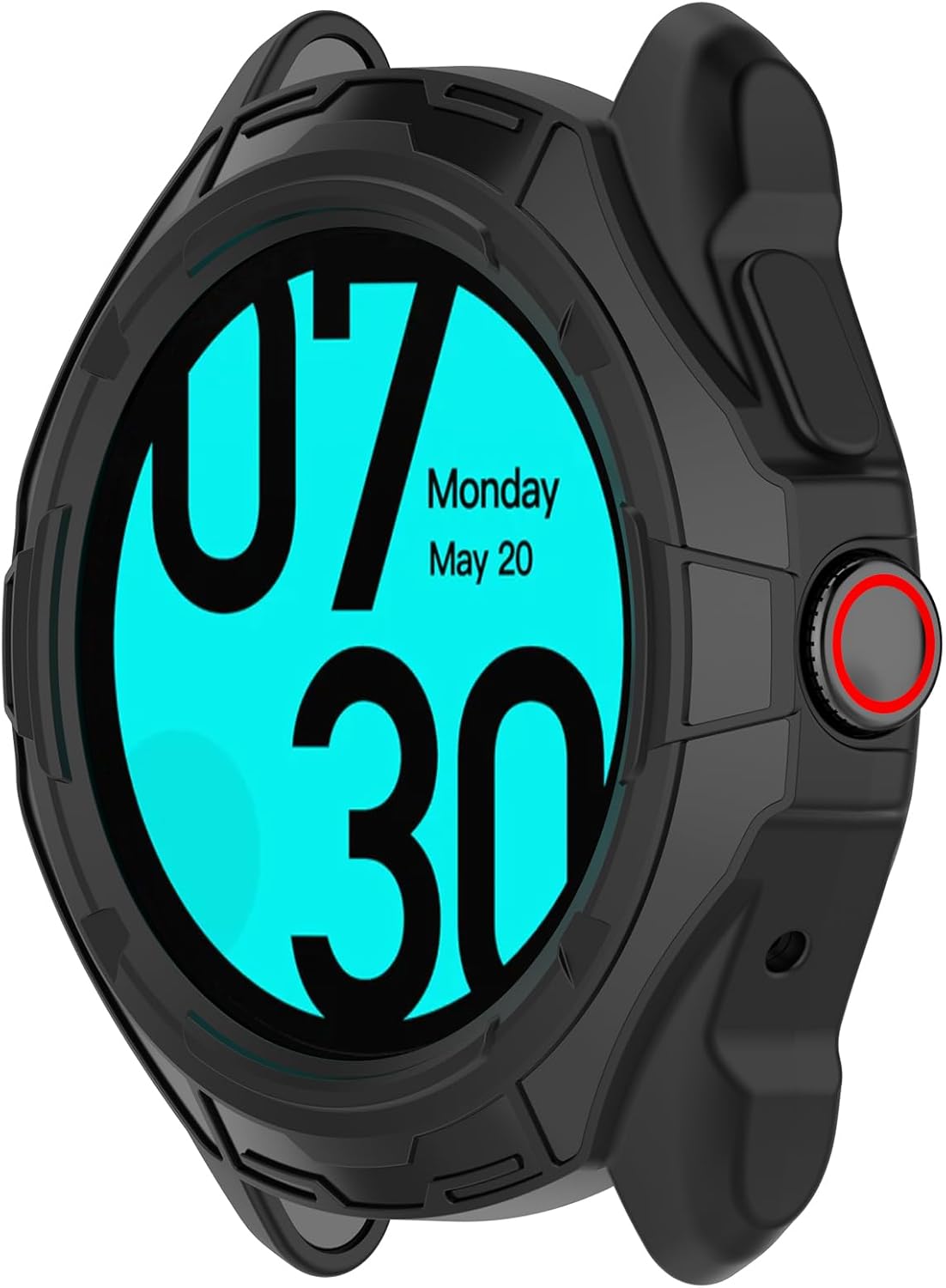 Fit for Ticwatch Pro 5 Case Cover, Scratch-Resistant Soft TPU Clear Protective Bumper Frame for Ticwatch Pro 5
