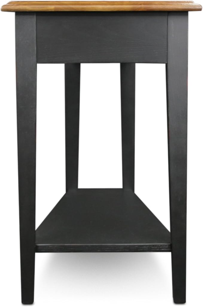 Leick Home 9035-SL Recliner Wedge Table with Shelf, Slate