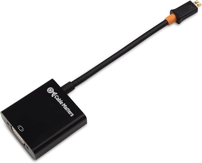 Cable Matters Micro HDMI to VGA Adapter (Micro HDMI to VGA Converter) in Black