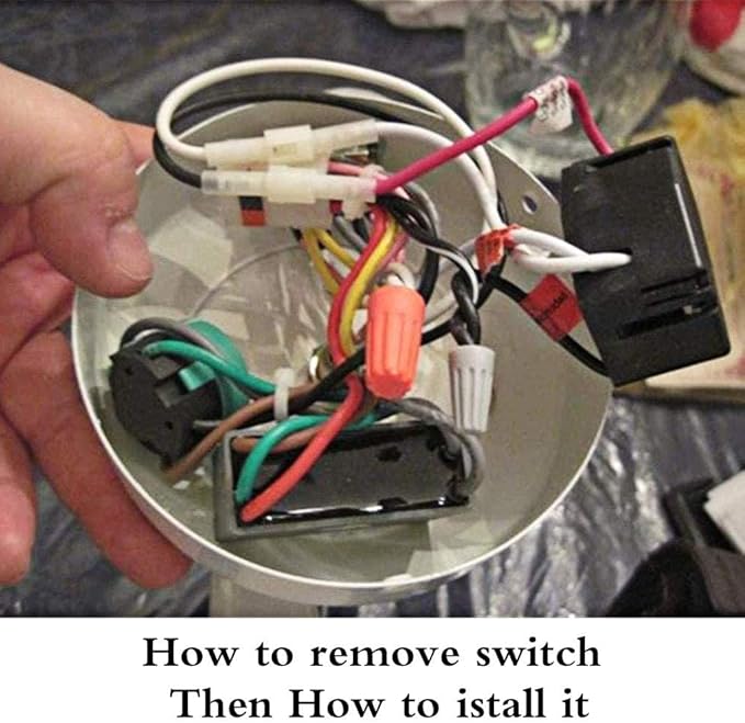 Ceiling Fan Switch ZE-268S6 3 Speed 4 Wire Bronze Zing Ear For Ceiling Light Fans Lamps and Wall Lights Pull Chain Switch Replacement On-Off with Pull Chain,1 Pack
