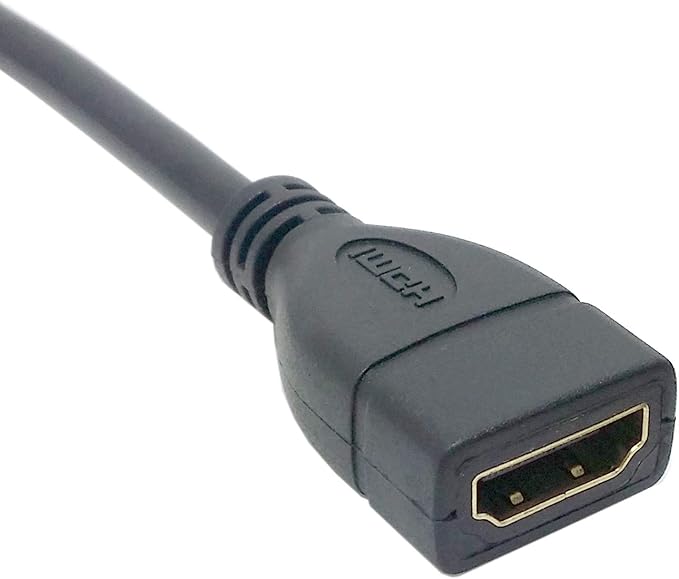 chenyang HDMI Extension Cable,HDMI 1.4 Male to Female 90 Degree UP Angled Extension Cable 0.5m
