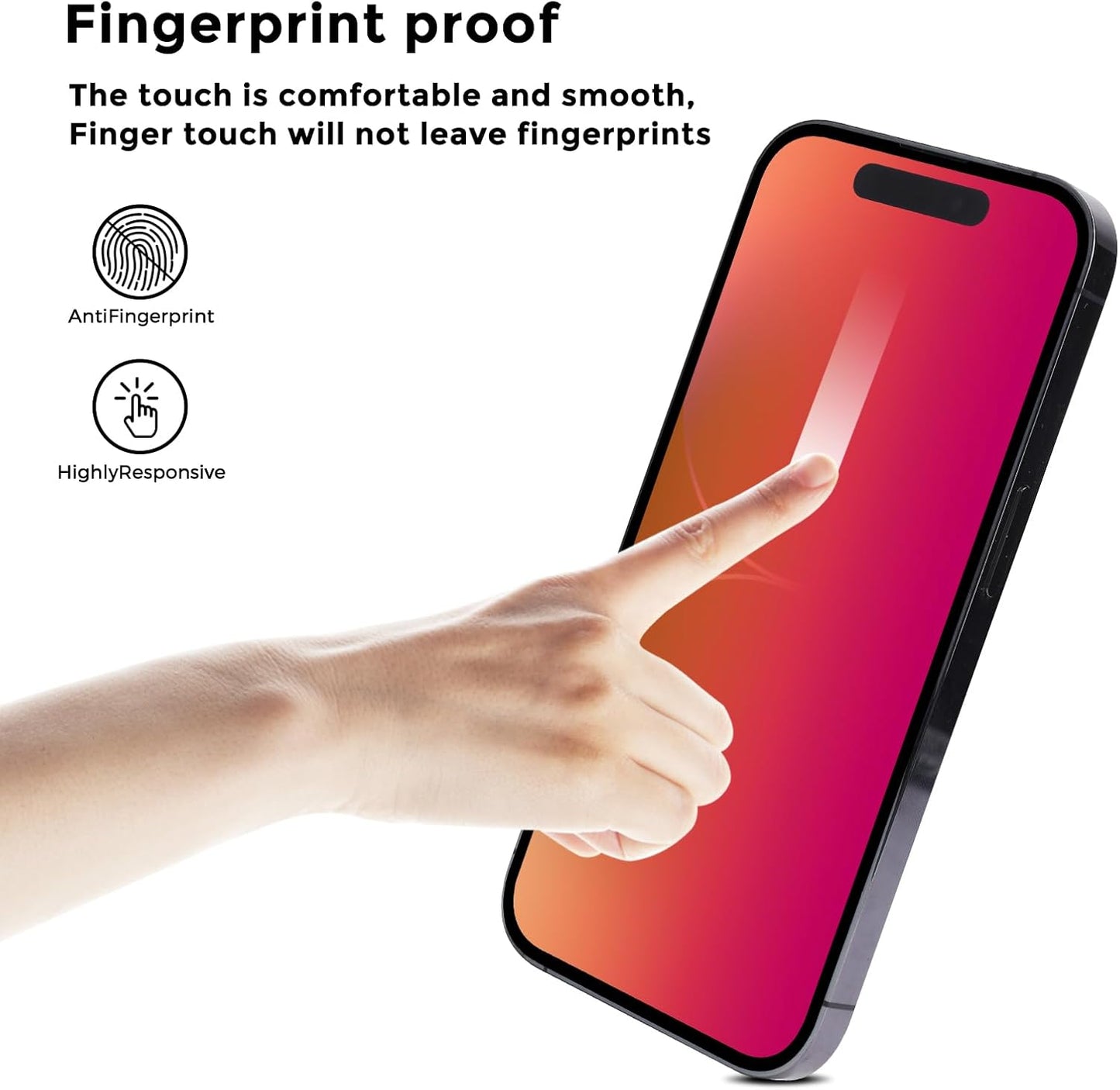 JIEYKJO iPhone 15 Pro Max Privacy Screen Protector - Anti-Spy, Anti-Glare, Anti-Blue Light Gradient Film