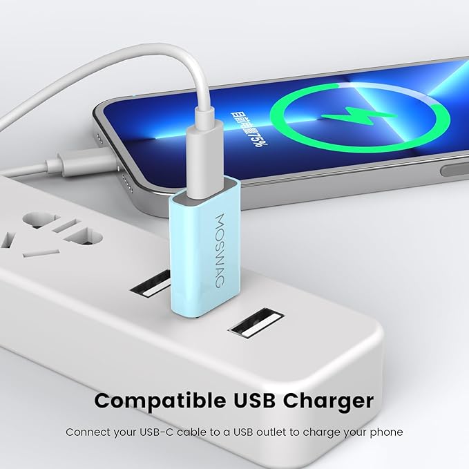 MOSWAG USB Type C Female to USB A Male Adapter, Compatible with Laptops, PC, No Additional Driver/Software Needed