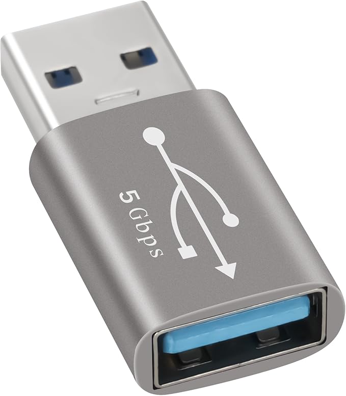 USB 3.0 Adapter, USB A Male to Female Connector Converter Extender, Support Charge & Data Sync for PC, Laptop, Mouse, Keyboard, USB A Charger