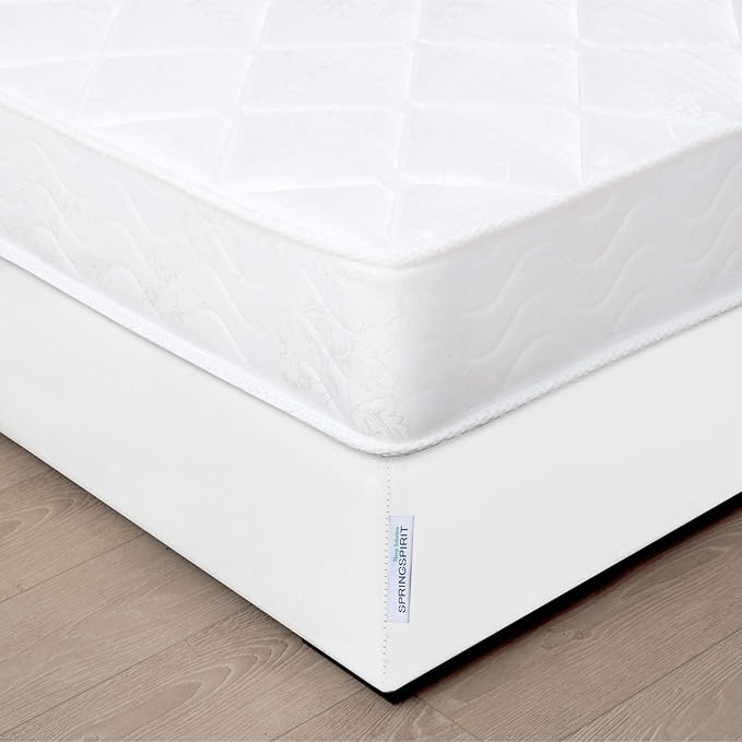 Box Spring Cover Full Size with Smooth and Elastic Woven Material, Alternates for Bed Skirt, Wrinkle & Fading Resistant, Washable, Dustproof, White
