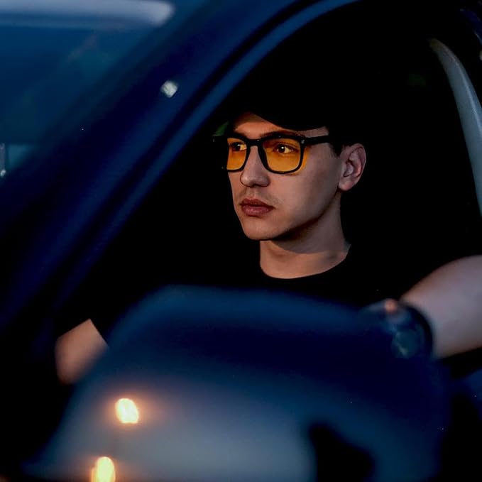 livho High Tech Night Driving Blue Light Glasses - Advanced Blue Light Blocking Computer Glasses