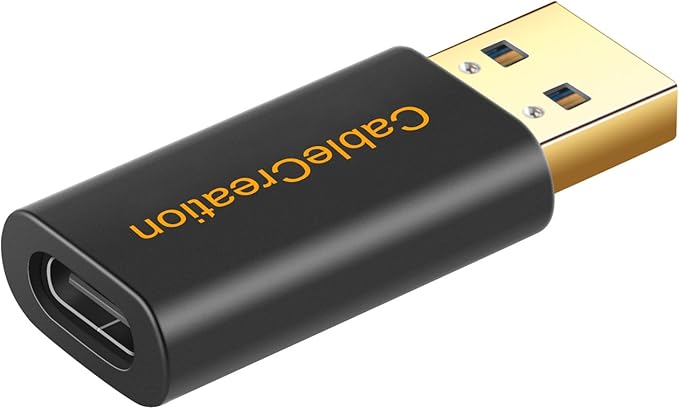 CableCreation USB C Female to USB Male Adapter, USB 3.1 5Gbps USB C to A Adapter Female for Laptops Logitech StreamCam VR Link for Charging