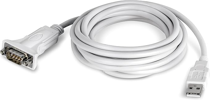 TRENDnet USB to Serial 9-Pin Converter Cable, TU-S910, USB to RS232 Serial Adapter, Supports Windows & Mac, USB1.1, USB2.0, USB3.0, 3m (10 ft.) Cable Length, Plug & Play, White