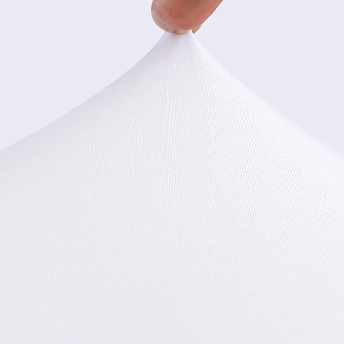 Twin Size Box Spring Cover with Smooth and Elastic Woven Material, Alternates for Bed Skirt, Wrinkle & Fading Resistant, Washable, Dustproof, White