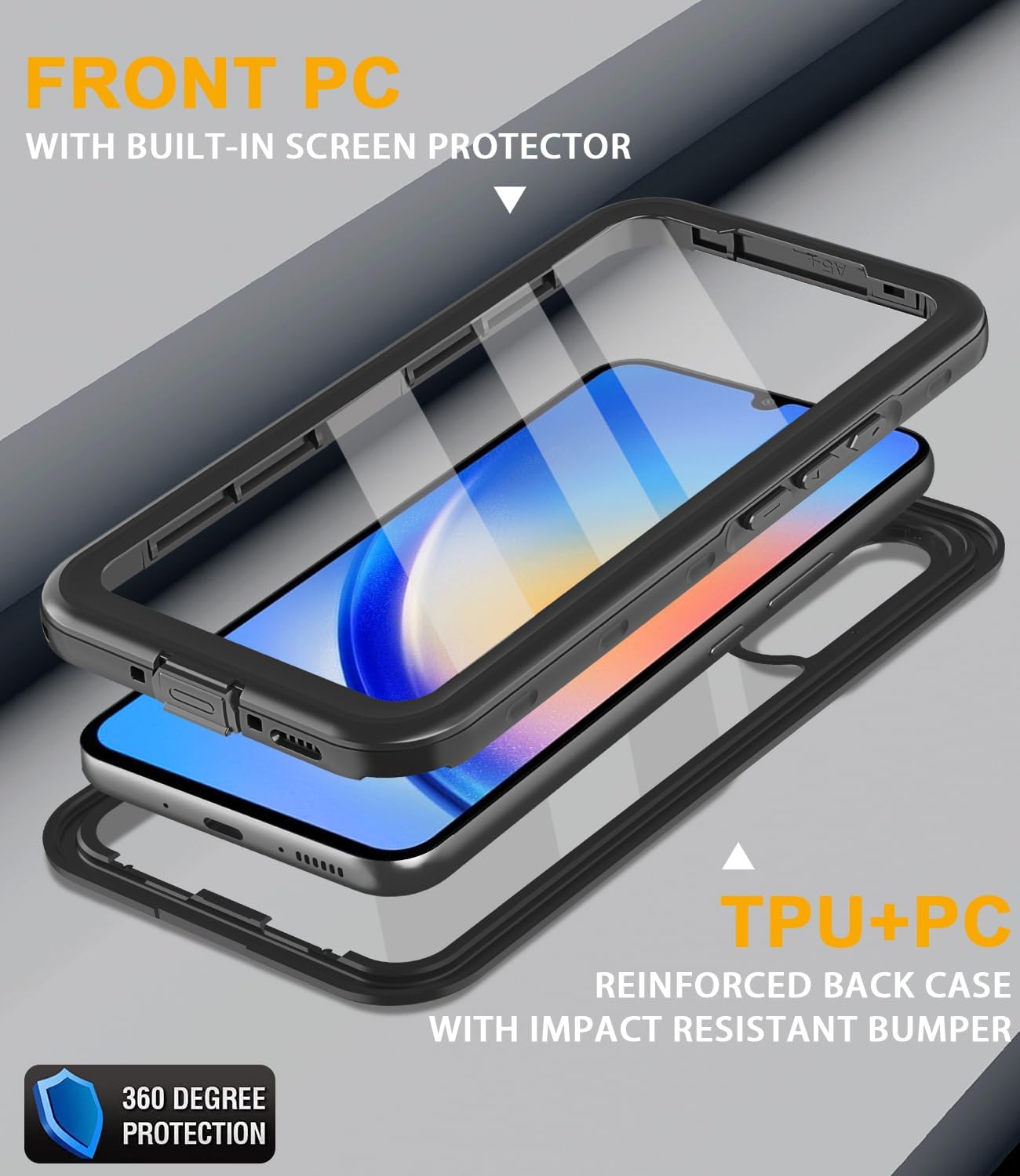 Samsung Galaxy A54 5G Waterproof Case - [Built-in Screen Protector] [IP68 Underwater] [360° Full Body] Heavy Duty