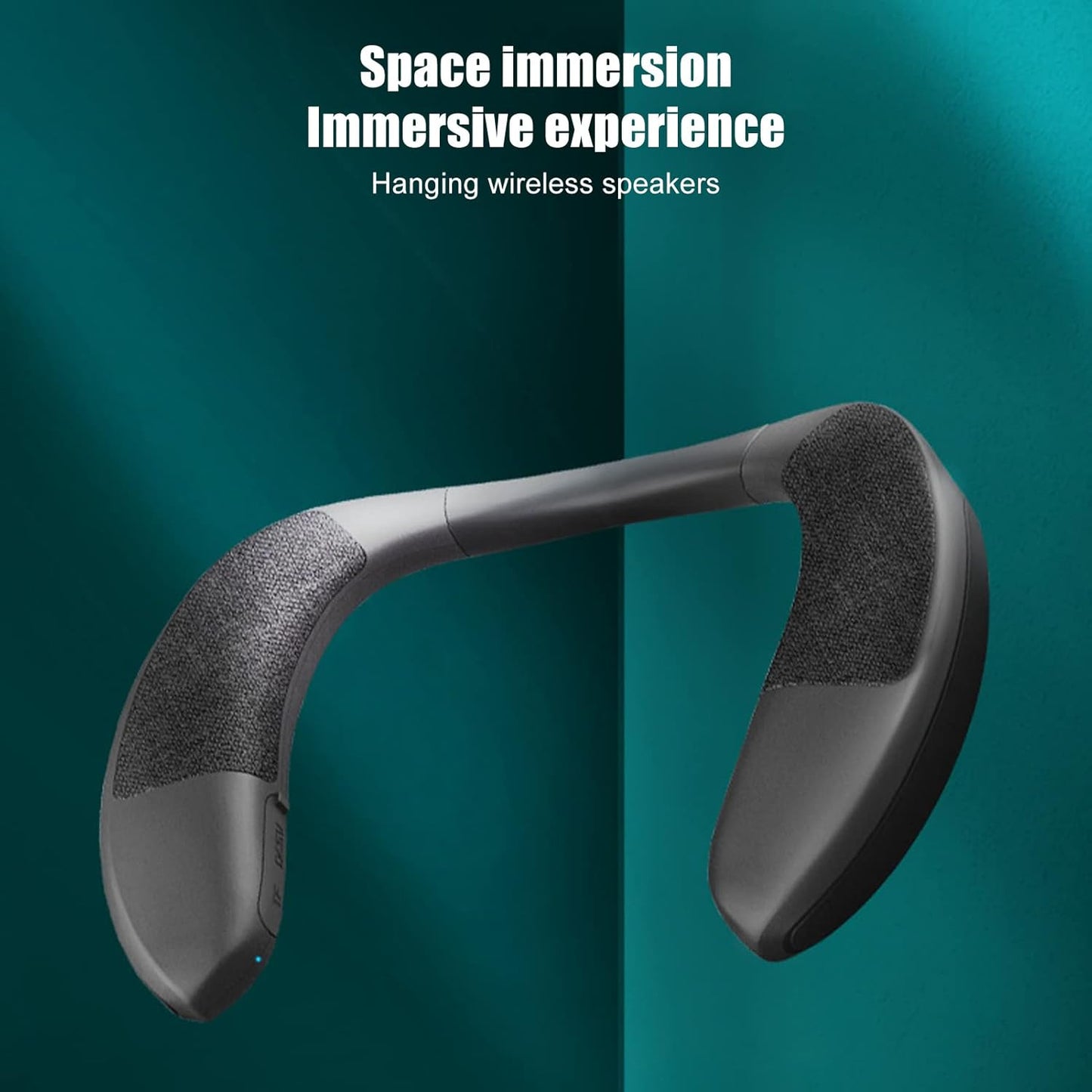 Yoidesu Neckband Portable Bluetooth Speakers, Bluetooth 5.3 Wearable Speaker with 3D Stereo Surround Sound for Cycling