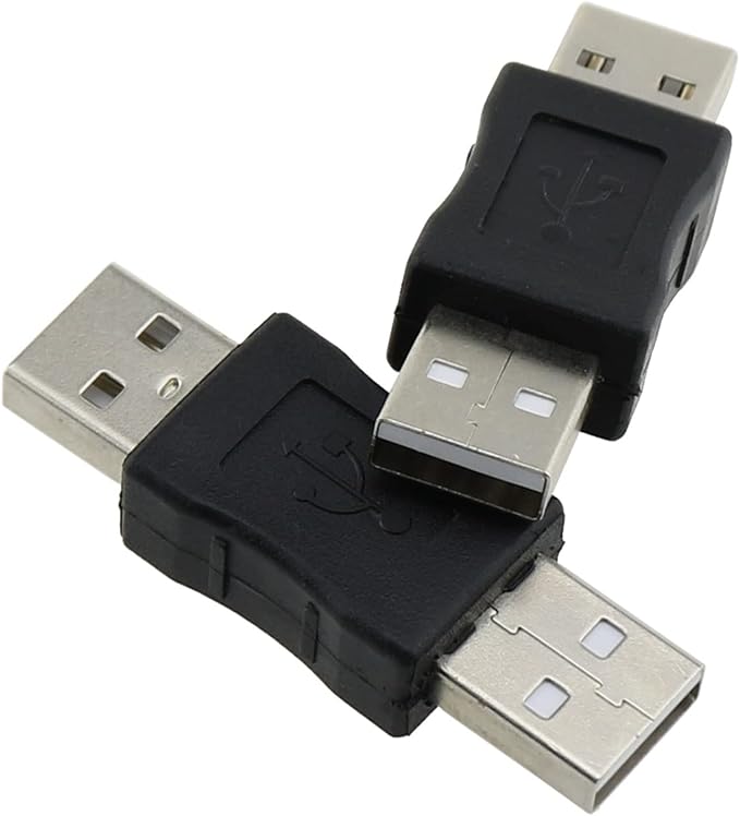2PCS USB Adapter USB Male to USB Male Gender Changer Adapter Coupler Converter