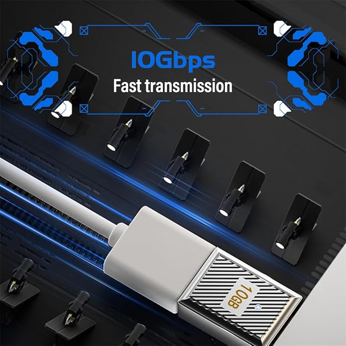 2 Pack USB-C to USB-A Adapter,10Gbps 120W Fast Charging with LED,Compatible with Laptop,Tablet,Smartphone(Type U) (U Type USB-C to USB-A with LED Indicator)