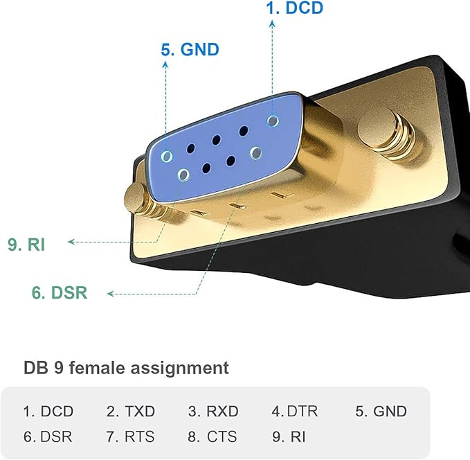 CableCreation USB to RS232 Serial Adapter with PL2303 Chip, 3.3 FT USB to DB9 Pin Female Converter Cable for Cashier Register, Modem, Scanner, Digital Cameras, CNC etc, Black