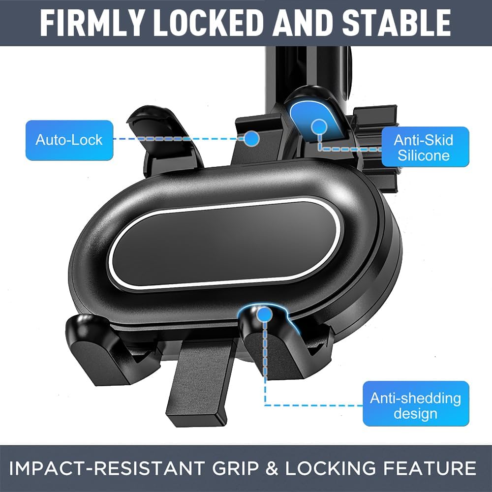 Rearview Mirror Phone Holder for Car, 360° Rotatable Anti-Shake Design for All Phones and Cars
