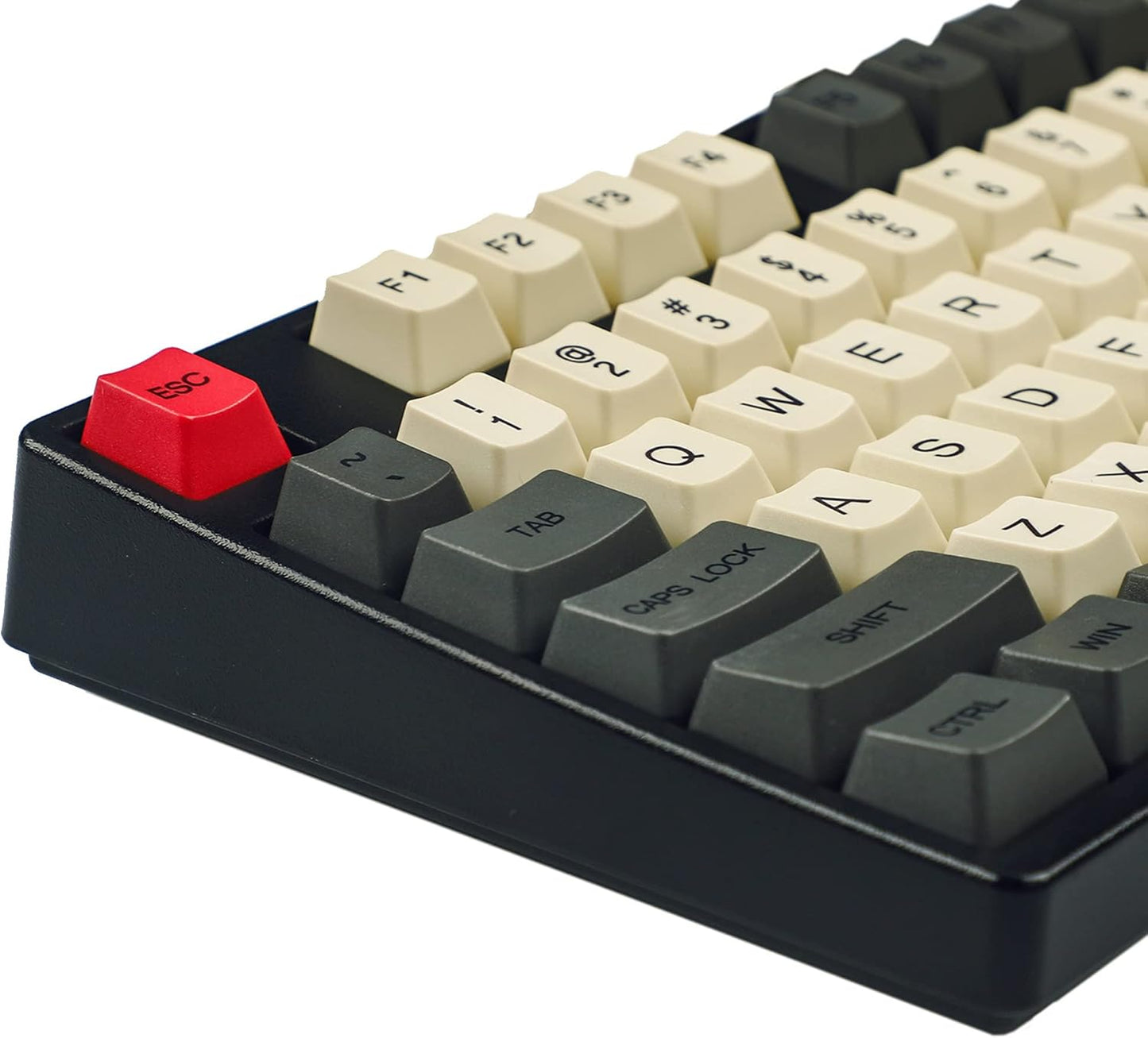 YMDK Dye Sub Carbon 96 84 ANSI ISO Keycaps - OEM Profile Thick PBT Mac Keycap Set for MX Keyboards