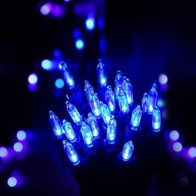 Christmas Lights, Battery Operated String Lights 18ft 50 LED Mini String Lights, Waterproof Lights with Remote Timer 8 Modes, Indoor Outdoor Garden Party Wedding Xmas Tree Decoration, Blue