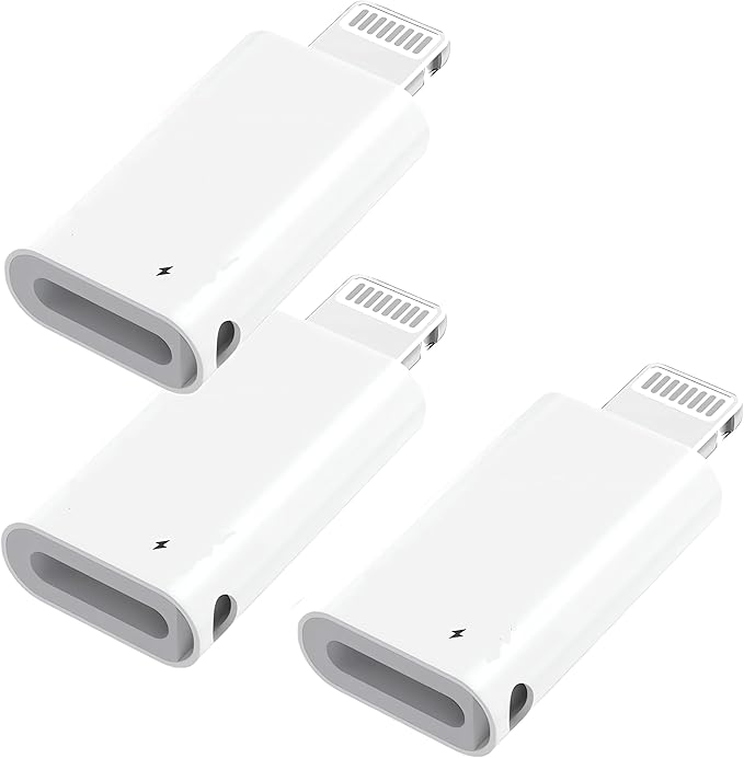 [Apple MFi Certified] 3Pack Lightning Male to USB C Female Charging Adapter,USB Type C Fast Charging Support Data Transmission Connector Dongle for iPhone 14/13/12/11/8/XR/XS/SE/7/Plus/Pro Max/6 iPad