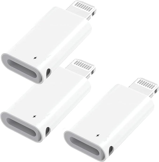 [Apple MFi Certified] 3Pack Lightning Male to USB C Female Charging Adapter,USB Type C Fast Charging Support Data Transmission Connector Dongle for iPhone 14/13/12/11/8/XR/XS/SE/7/Plus/Pro Max/6 iPad