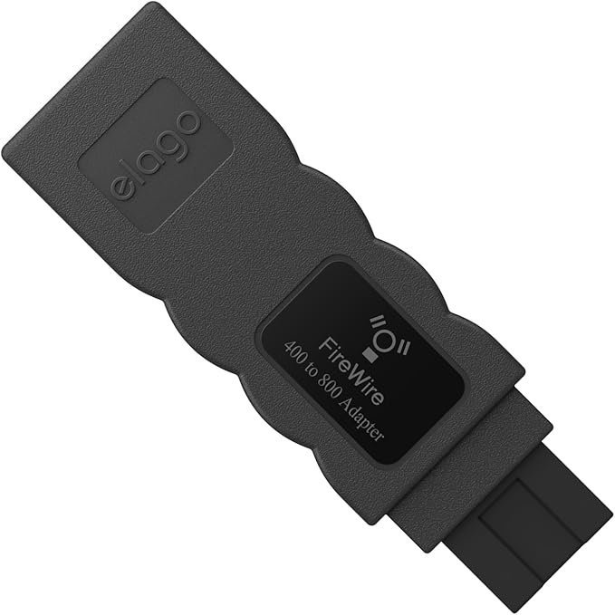 elago FireWire 400 to 800 Adapter (Black) for Mac Pro, MacBook Pro, Mac mini, iMac and All Other Computers…